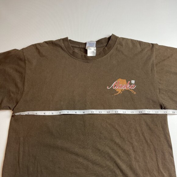 VTG Y2K Norwegian Cruise Line T shirt Mens M Alaska Brown Animal Wildlife - Picture 10 of 15